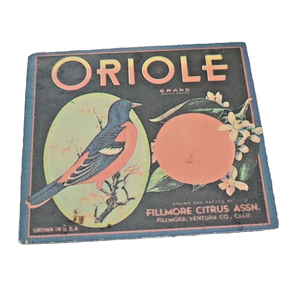 Oriole brand fruit crate Refrigerator Magnet